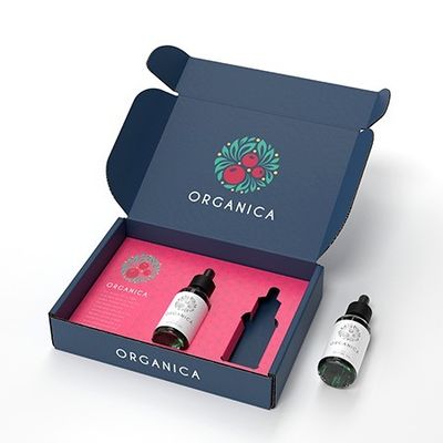 Caixas de correio corrugadas personalizadas ecológicas para embalagens de cosméticos e vestuário