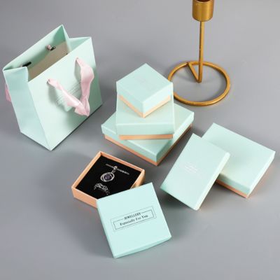Fabrica Logotipo personalizado Unico Papel reciclado Eco-friendly Joias Embalagem de presente Luxo Moda Mulheres Joias Caixa de embalagem