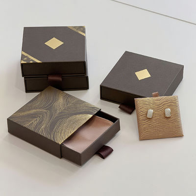 Logotipo personalizado Eco Amigável Impresso rígido rígido Reciclar Papel de Estilo Embalagem Cartão Caixa de gaveta Deslizante Para jóias