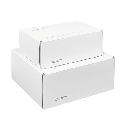 Estilo de moda Caixa de papel retangular de correio Calçados e roupas brancos Caixas de envio