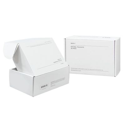 Estilo de moda Caixa de papel retangular de correio Calçados e roupas brancos Caixas de envio