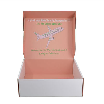 Tamanho personalizado Flat Package Mailer Box Três camadas de roupas íntimas onduladas