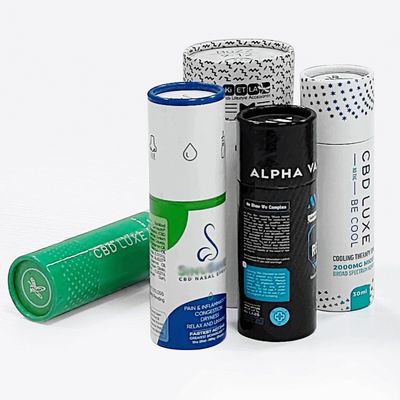 Caixas de tubos de papel reciclado embalagem Caixas de velas redondas personalizadas