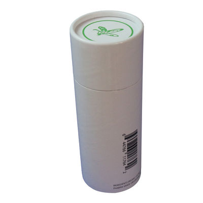 Caixa de presente de tubo de papel reciclável e elegante estampagem a quente com adesivos logotipo personalizado
