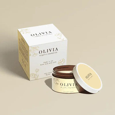 Papel de revestimento UV Caixas de embalagem Caixa de armazenamento de velas perfumadas dobrável quadrada