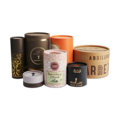 10 ml 30 ml 50 ml Caixa de embalagem de tubo cilindro redondo para velas cosméticos
