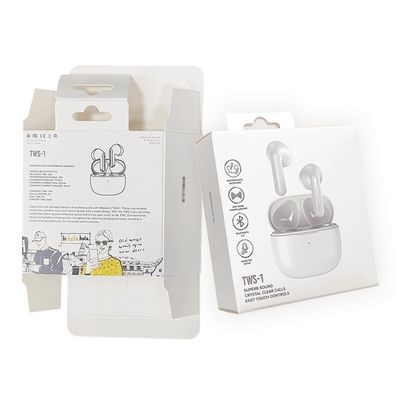 Papel Branco Caixa de Encosto da Caixa de Verniz de Auscultadores