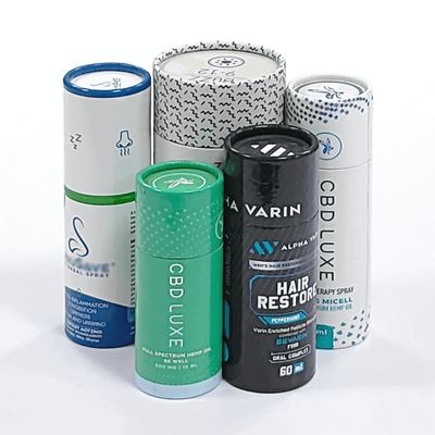Caixa de embalagem de tubos personalizados Tubo de papel reciclável para garrafas de cosméticos