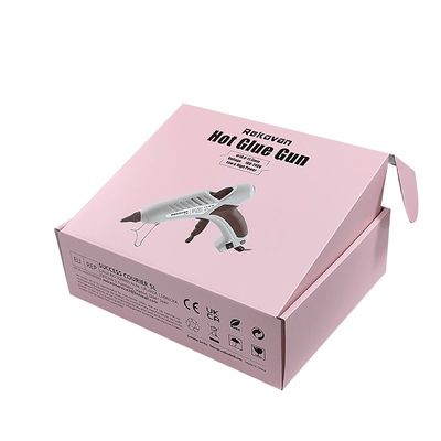 Caixas de embalagem de embalagem plana e reciclável cor-de-rosa para ferramentas de limpeza elétrica