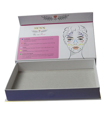 Caixas rígidas Massagem facial de luxo Creme de proteção solar Caixa de papel cosmético Caixas de embalagem magnética