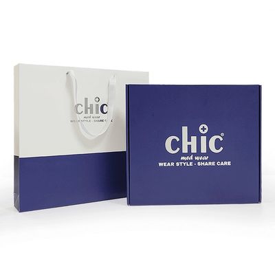 Encomenda personalizada aceita Ropa de logotipo prateado brilhante T-Shirt roupa interior embalagem caixa de conjunto