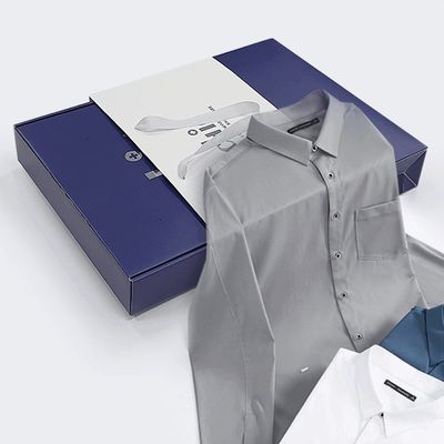 Encomenda personalizada aceita Ropa de logotipo prateado brilhante T-Shirt roupa interior embalagem caixa de conjunto