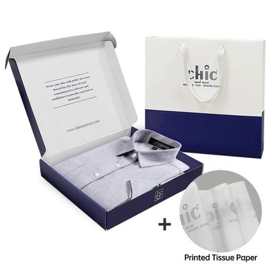 Embalagem de vestuário personalizada Caixa de correio de papel Caixa de envio corrugada de material de flauta
