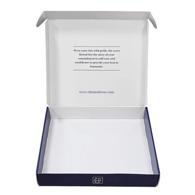 Embalagem de vestuário personalizada Caixa de correio de papel Caixa de envio corrugada de material de flauta