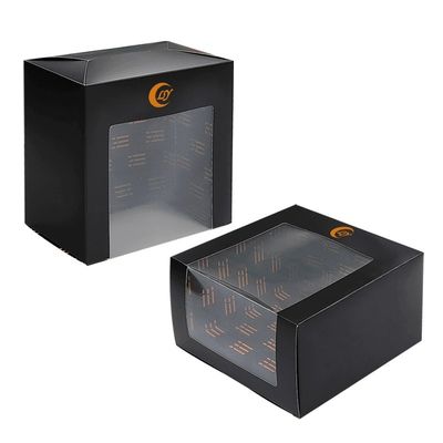 Bate-papo de Baseball Cabeça de Presente Caixas Tuck Top Com Janela de PVC transparente E Laminado Brilhante