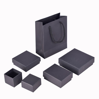 Embalagens de presente recicladas ecológicas Caixas de jóias de papel kraft preto castanho
