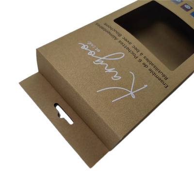 Caixas de papel de auto-montagem penduradas castanhas retangulares planas de fechadura automática embaixo de caixa