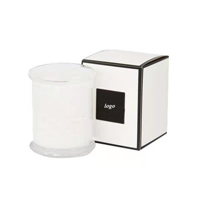 Papel revestido Jar de velas perfumadas personalizado Embalagem Papel dobrável Reverso Impresso Tuck Box