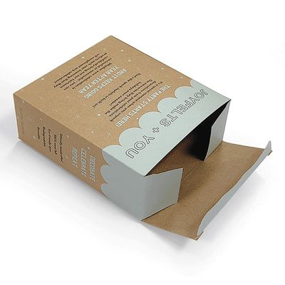 Eco-friendly Auto Lock Bottom Box Impressão UV Caixas de presente de papel Kraft castanho