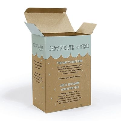Cartões de bloqueio automático de papel Kraft Tuck Top com janelas de corte de forma personalizada
