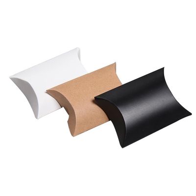 Tipo de papel personalizado mais popular cartão castanho Kraft branco embalagem de chocolate doces caixa de almofada de papel