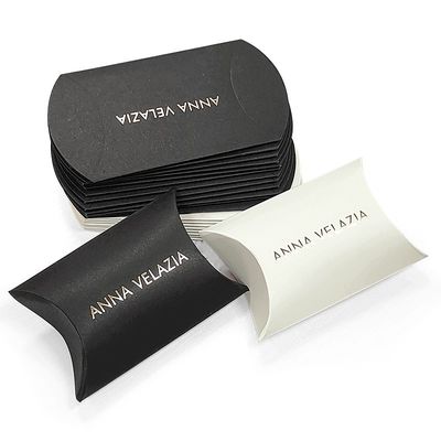Tipo de papel personalizado mais popular cartão castanho Kraft branco embalagem de chocolate doces caixa de almofada de papel