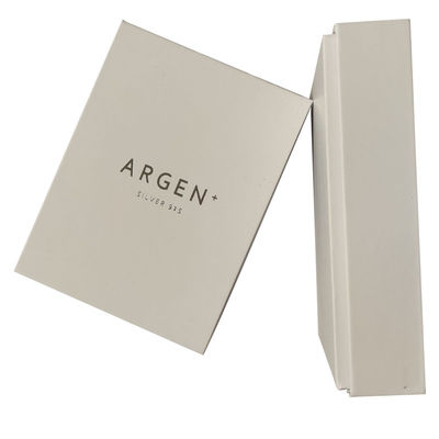 Luxury Cover And Base Box 157g Art Paper 1000g Cardboard White Jewelry Packaging Box (Caixinha de embalagem de jóias brancas)