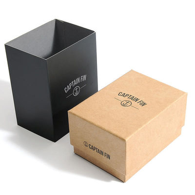 CMYK Rectangular Cobertura E Base Caixa Papel de Cartão Vazio Caixa de Embalagem de Relógio de Pulso
