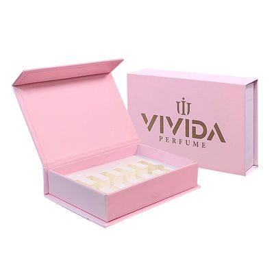 Impressão de logotipo personalizado Caixa de presente em forma de livro magnético para perfume e cosméticos de Colônia
