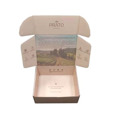Caixas de correio corrugadas personalizadas ecológicas para embalagens de cosméticos e vestuário