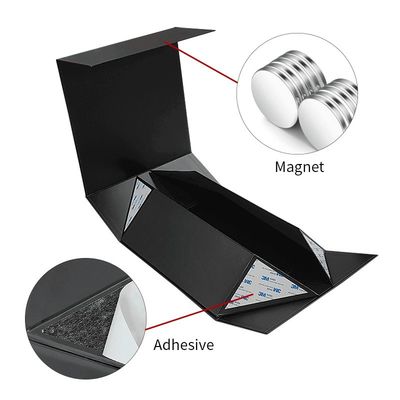 CMYK ou pantone Custom Luxury Black Large Foldable Banquete Glass Drinkware Tableware Magnet Packaging Gift Box