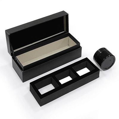 Caixa de velas de papel Flip Top Clamshell embalagem para luxo conjunto de três velas craft presente