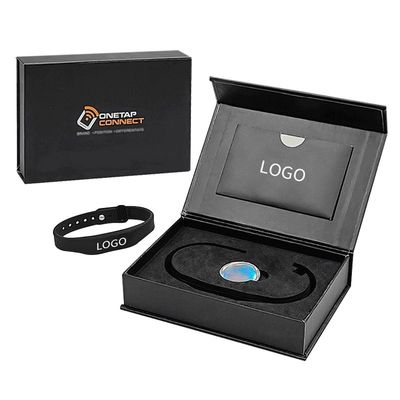 Caixa de presente personalizada impermeável para evento de festival RFID pulseira de silicone lavável