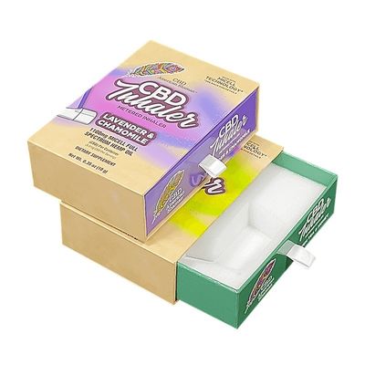 4C/UV/Laminagem/Embossagem/Estampagem Meterd Inalador de papel Caixas de embalagem deslizantes com espuma