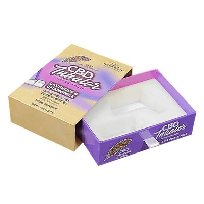 4C/UV/Laminagem/Embossagem/Estampagem Meterd Inalador de papel Caixas de embalagem deslizantes com espuma