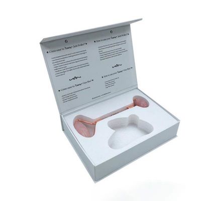 Caixa Flap Book Custom Logo Impresso Caixa Magnética Rígida para Guasha Jade Gua Sha Roller Tool