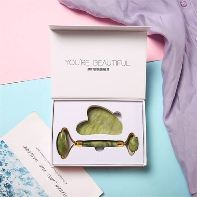Caixa Flap Book Custom Logo Impresso Caixa Magnética Rígida para Guasha Jade Gua Sha Roller Tool