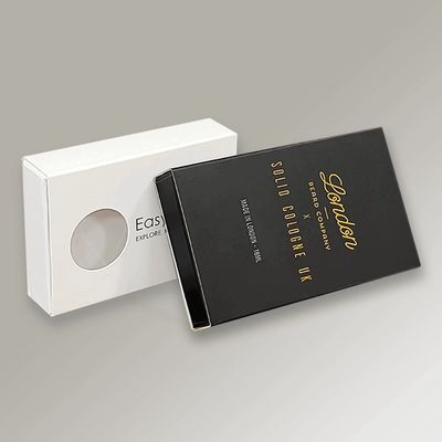 Caixas de presente de sabão de flores de logotipo personalizado Impressão de embalagem de sabão Caixa de papel com janela clara