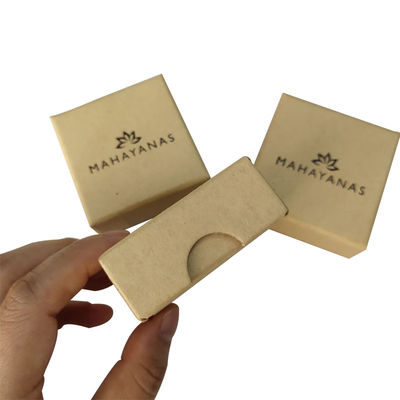 Caixa de embalagem de papelão durável e elegante Joias Anel de casamento Caixa de papel