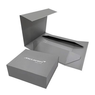 Encomenda personalizada Cor Personalizada Tamanho Cinza Caixa de papel de papelão dobrável com tampa magnética