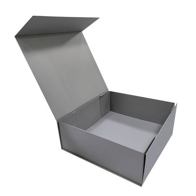 Encomenda personalizada Cor Personalizada Tamanho Cinza Caixa de papel de papelão dobrável com tampa magnética