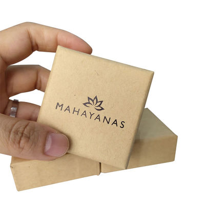 Joalharia Slide Caixas de presente abertas Eco-friendly Caixas de papel Kraft de papel reciclado castanho