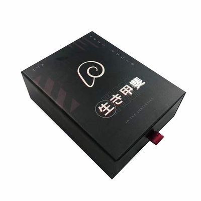 Caixa de presente de papel preto fosco Custom For Jewelry Relógio Óculos