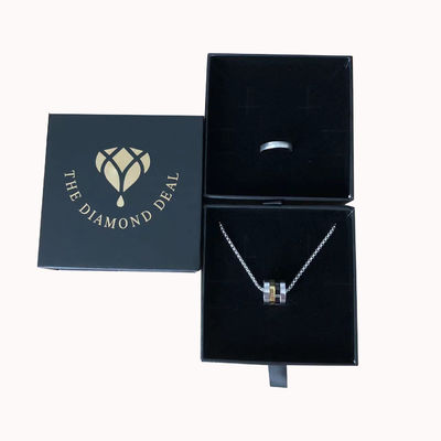 Caixas rígidas de final de estilo de colarinho de ouro preto Caixa de presente para exigência específica do cliente