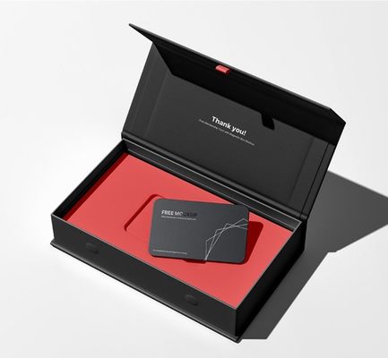 Logotipo personalizado Caixa magnética de placa cinzenta com fecho magnético e inserção de EVA TUV verificado