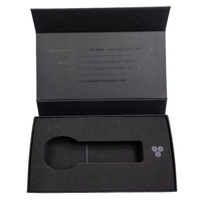 Logotipo personalizado Caixa magnética de placa cinzenta com fecho magnético e inserção de EVA TUV verificado