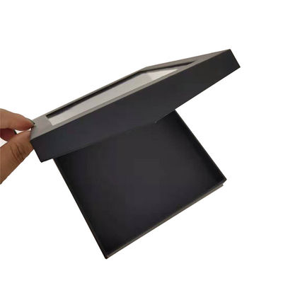 Caixa de embalagem de papel transparente de presente personalizada Caixa de papelão com tampa magnética