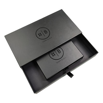 Caixas rígidas personalizadas de luxo dobrável de papelão preto caixa de presente magnética preta com forro de esponja