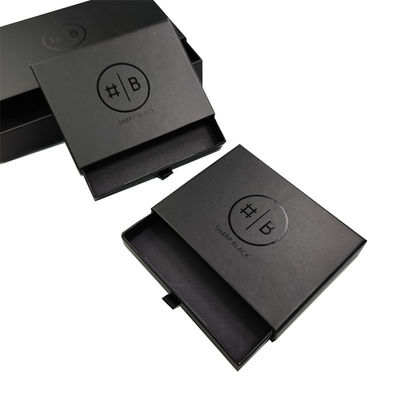Proteção Ambiental Mat Lamination Cardboard Hard Black Gift Box para Quadro de Fotos