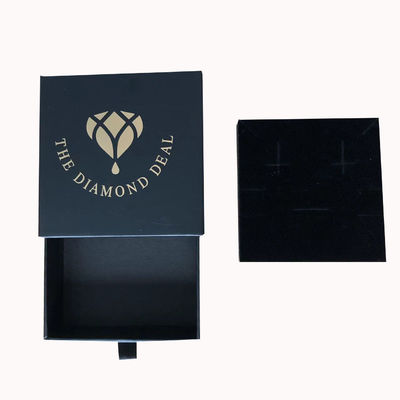 Encomenda personalizada Caixa de jóias pretas e requintadas para brincos Necklace e display de pulseiras